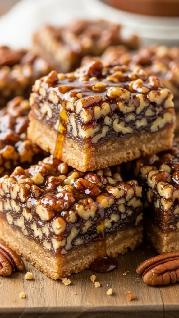 Maple Pecan Sticky Bars