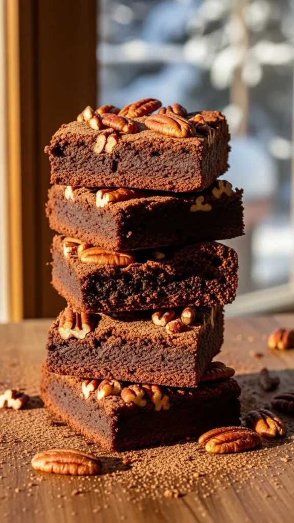 Maple Pecan Vegan Brownies