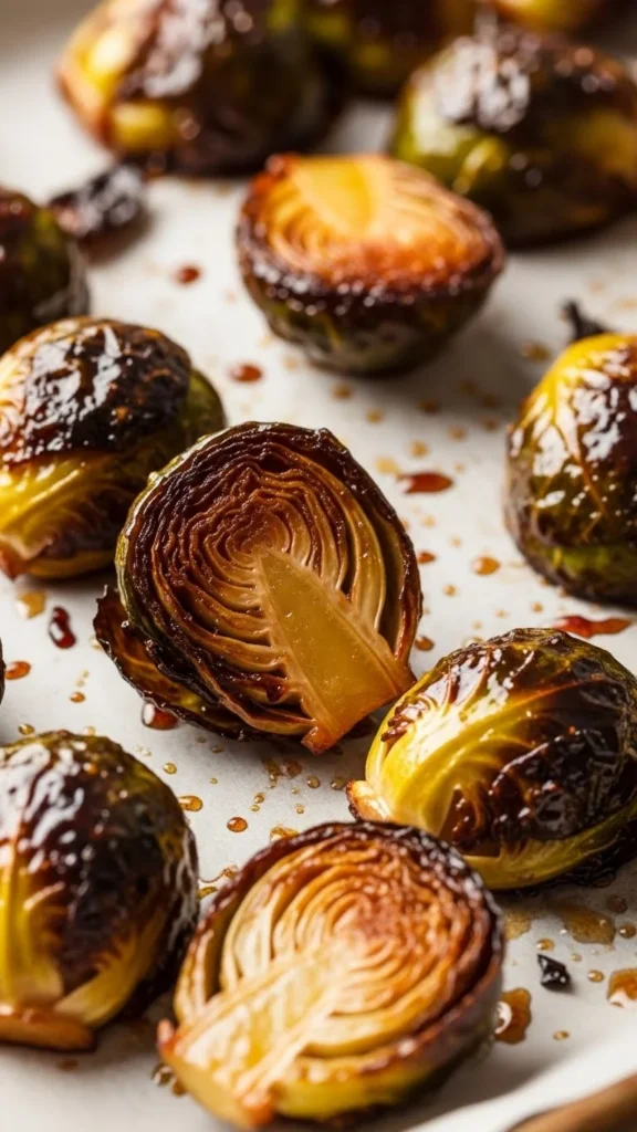 Maple Roasted Brussels Sprouts