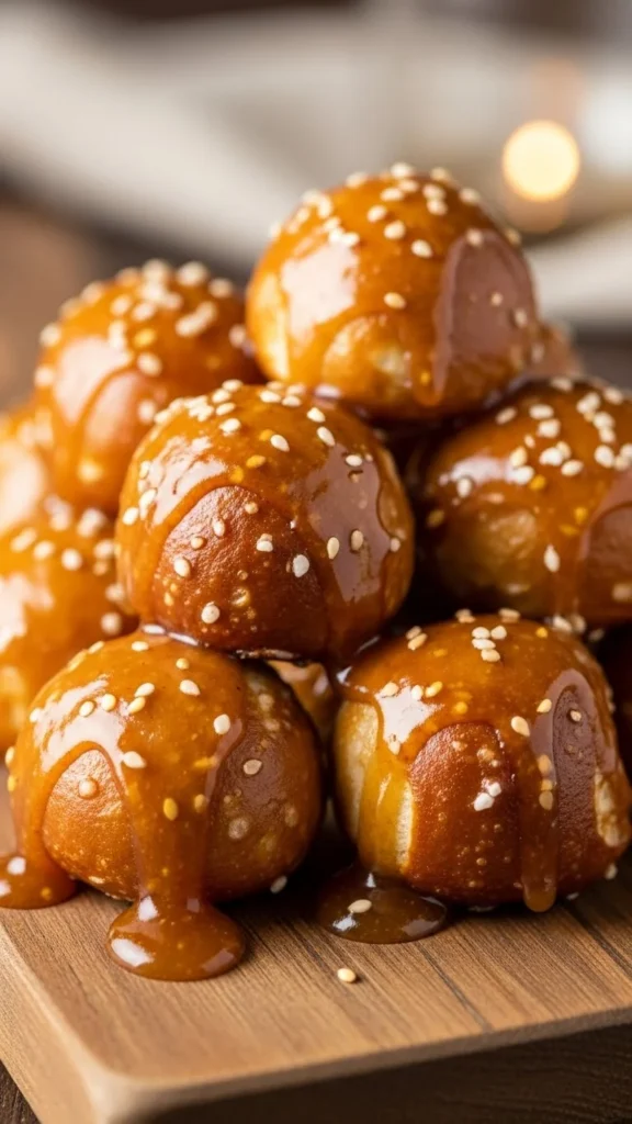 Maple Tahini Pretzel Bites