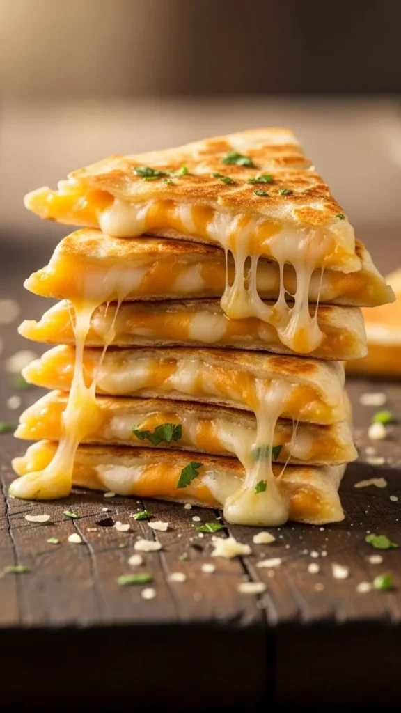 Mini Chicken Quesadilla Triangles