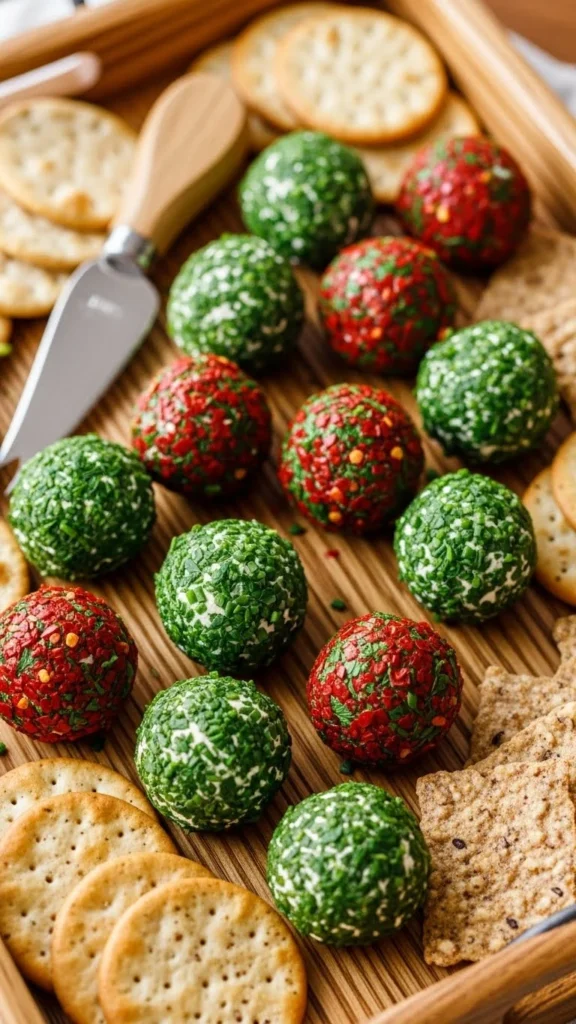 Mini Holiday Cheeseballs