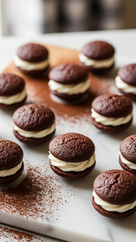 Mini Hot Chocolate Cookie Sandwiches