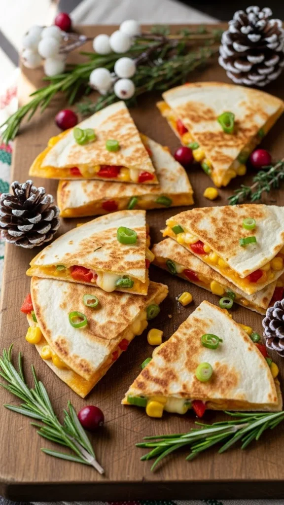 Mini Veggie Quesadilla Triangles