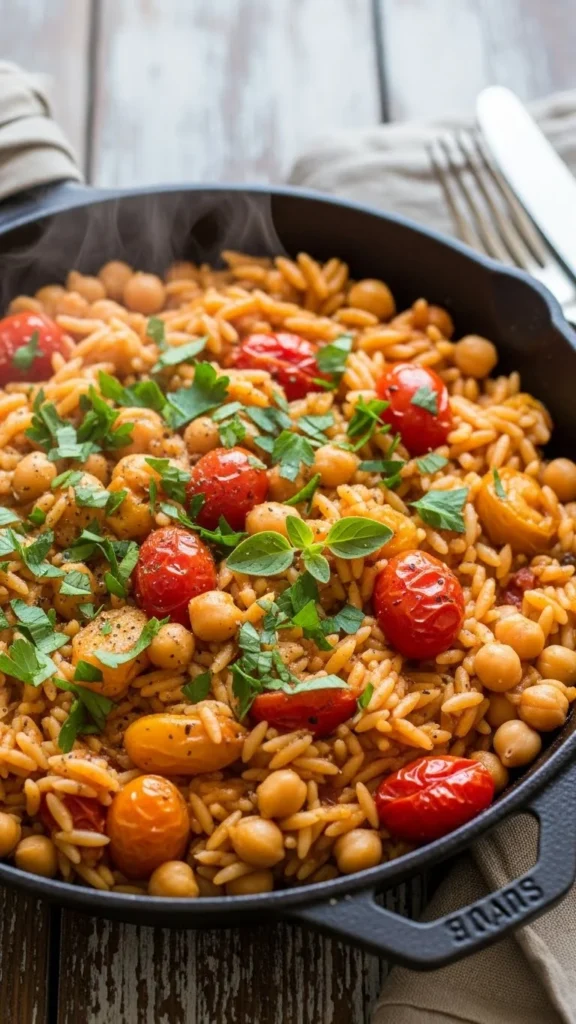 One-Pot Chickpea Orzo