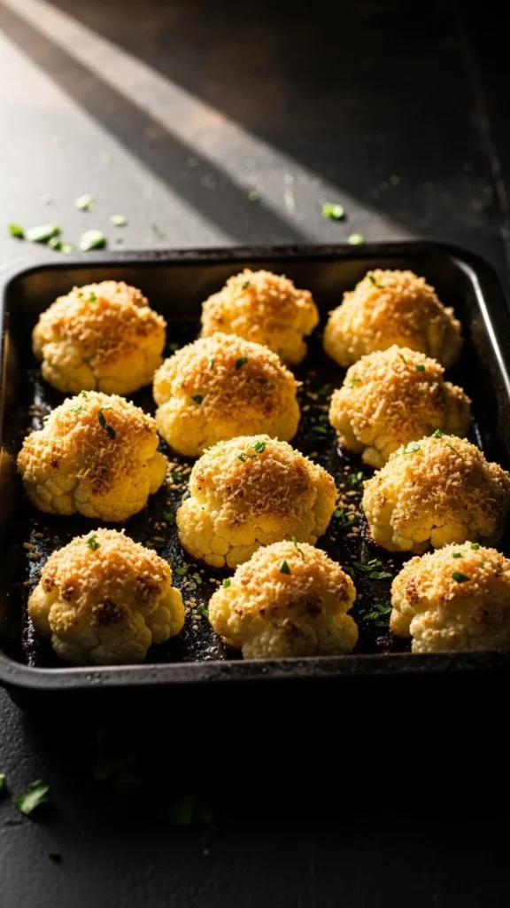 Garlic Parmesan Roasted Cauliflower