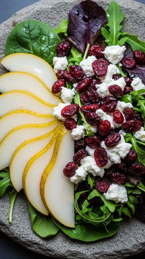 Pear & Cranberry Mixed Greens