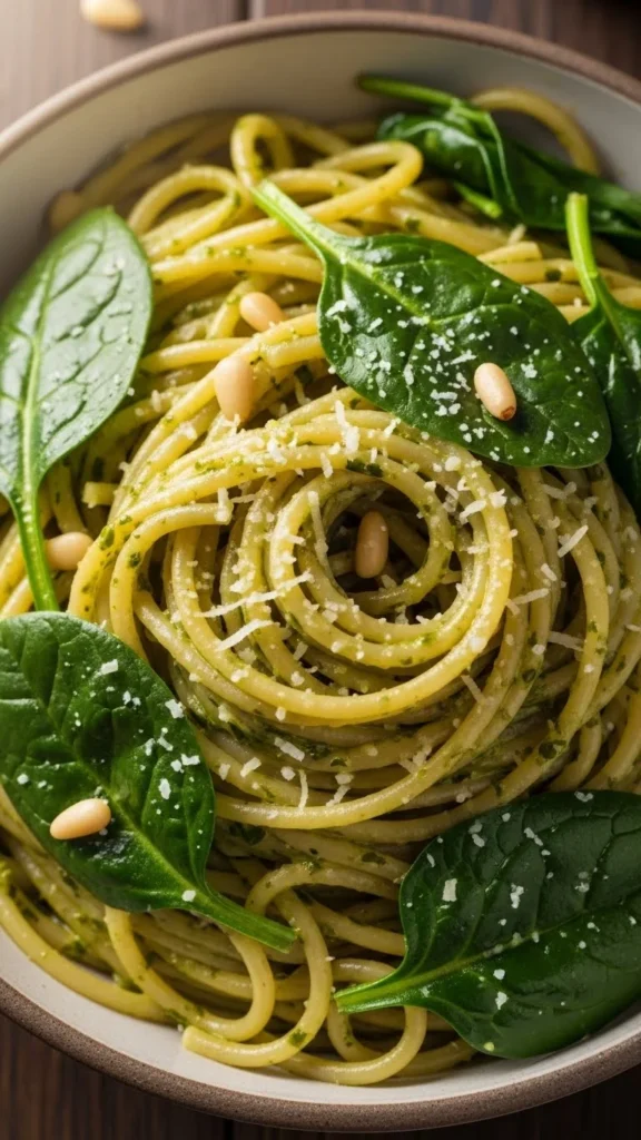 Pesto Spinach One-Pot Pasta