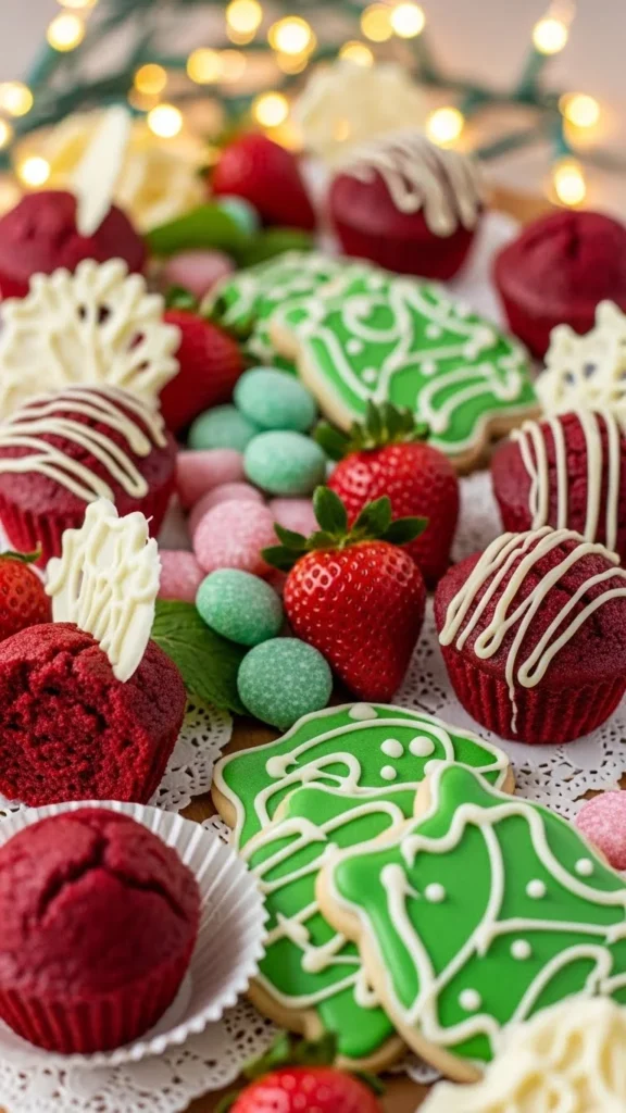 Red & Green Christmas Dessert Board