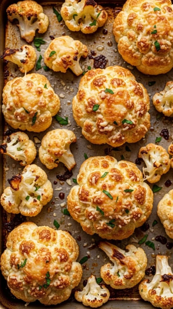 Roasted Garlic Parmesan Cauliflower