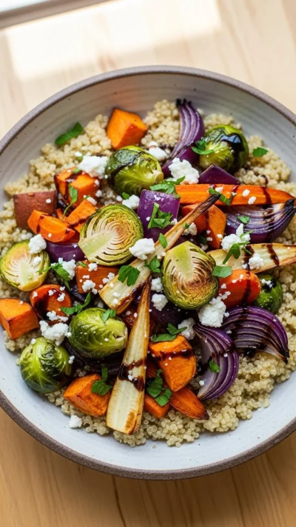 Roasted Winter Vegetable Quinoa Bowl