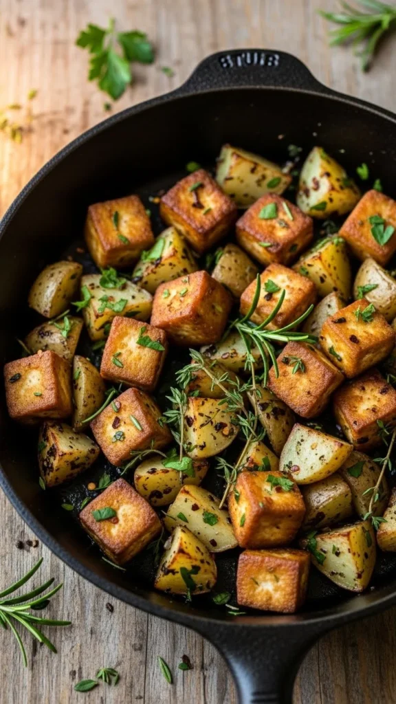 Rustic Tofu Potato Skillet