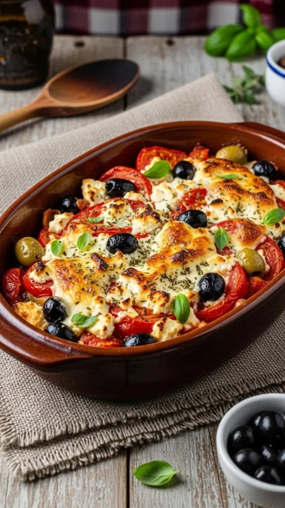 Rustic Tomato & Olive Breakfast Bake