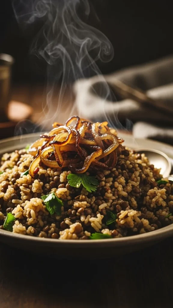 Savory Lentil and Rice Pilaf