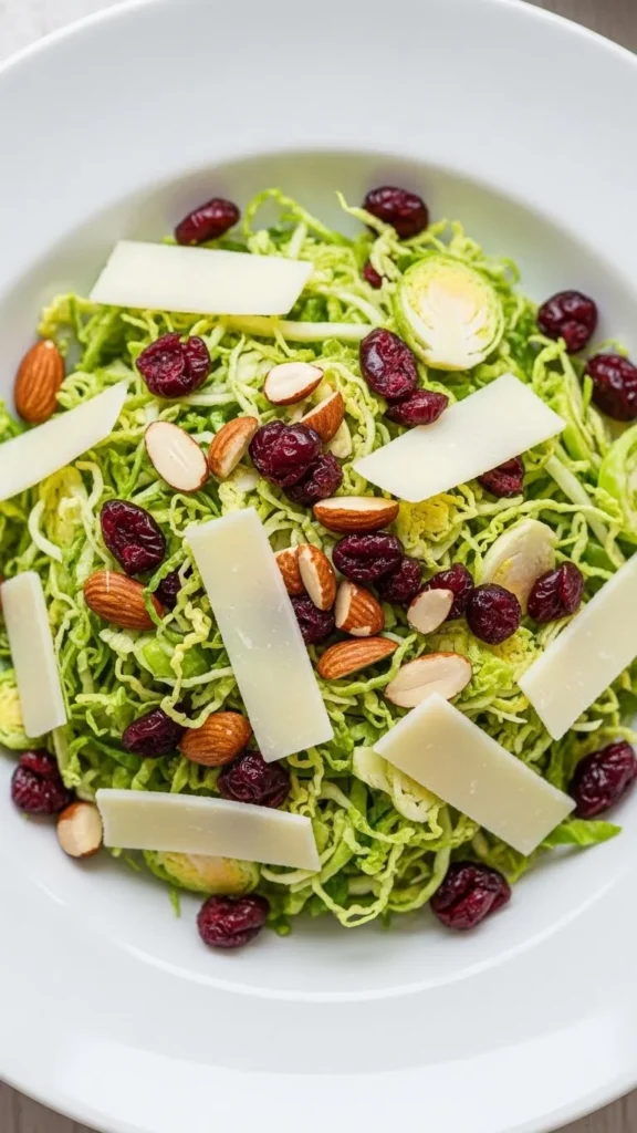 Shaved Brussels Sprout & Cranberry Salad