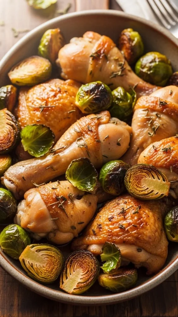 Sheet-Pan Honey Mustard Chicken & Brussels Sprouts