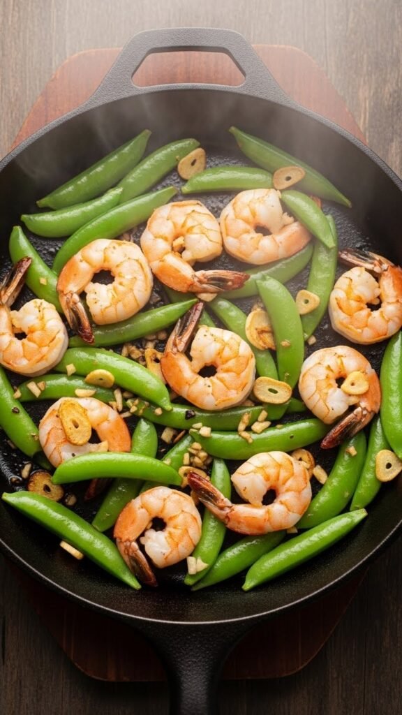 Simple Garlic Shrimp Stir Fry