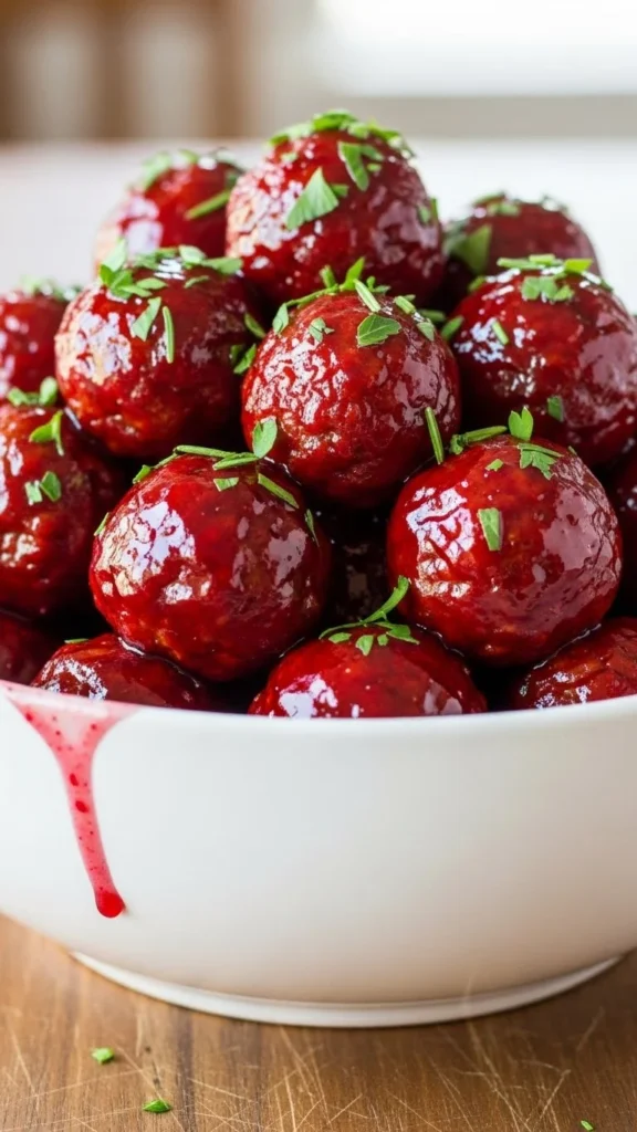 Slow Cooker Cranberry Meatballs