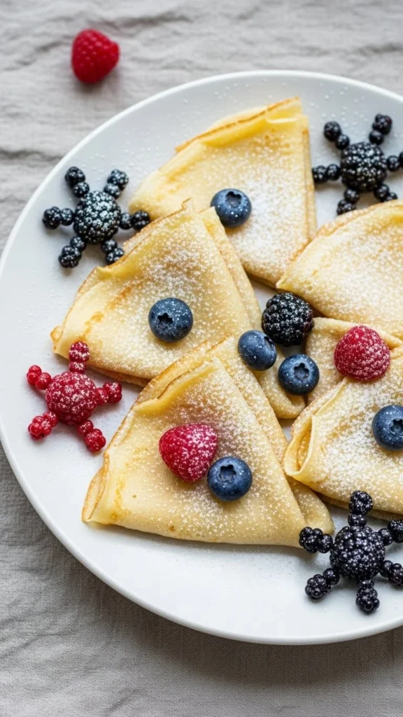 Snowflake Berry Crepes