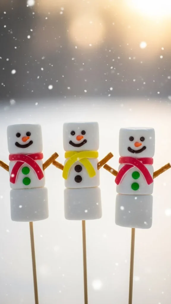 Snowman Marshmallow Pops