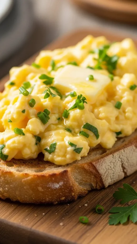 Soft Scrambled Eggs with Herbs