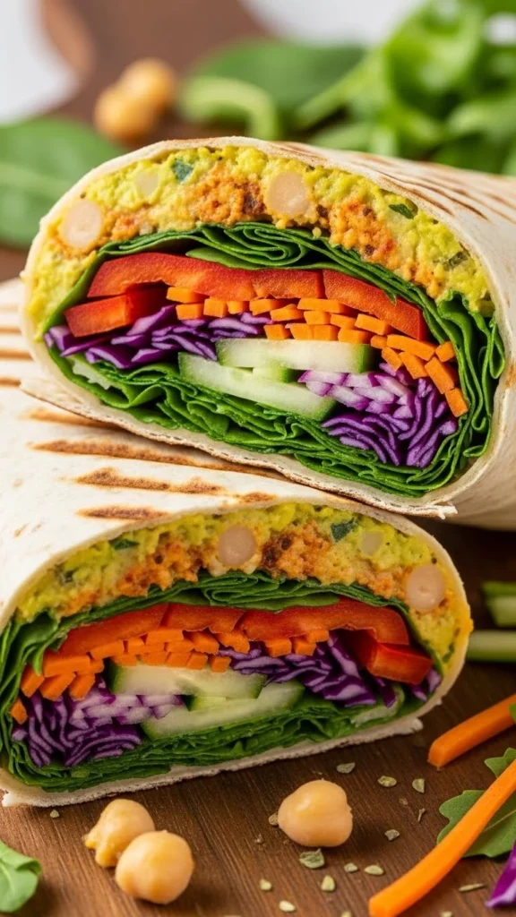 Spicy Chickpea Protein Wrap