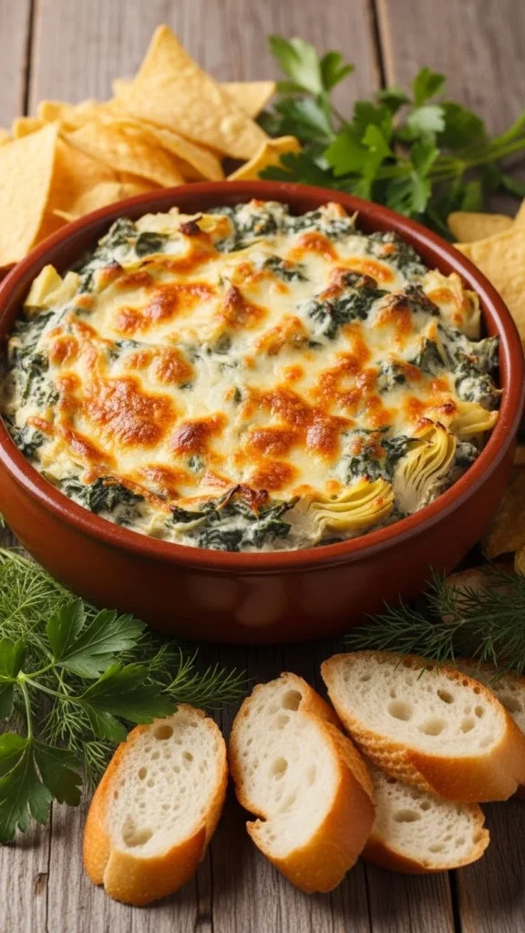 Spinach-Artichoke Dip Board