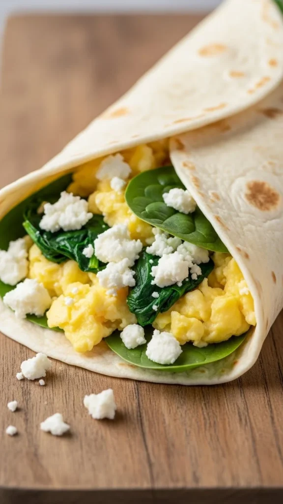 Spinach & Feta Breakfast Wrap