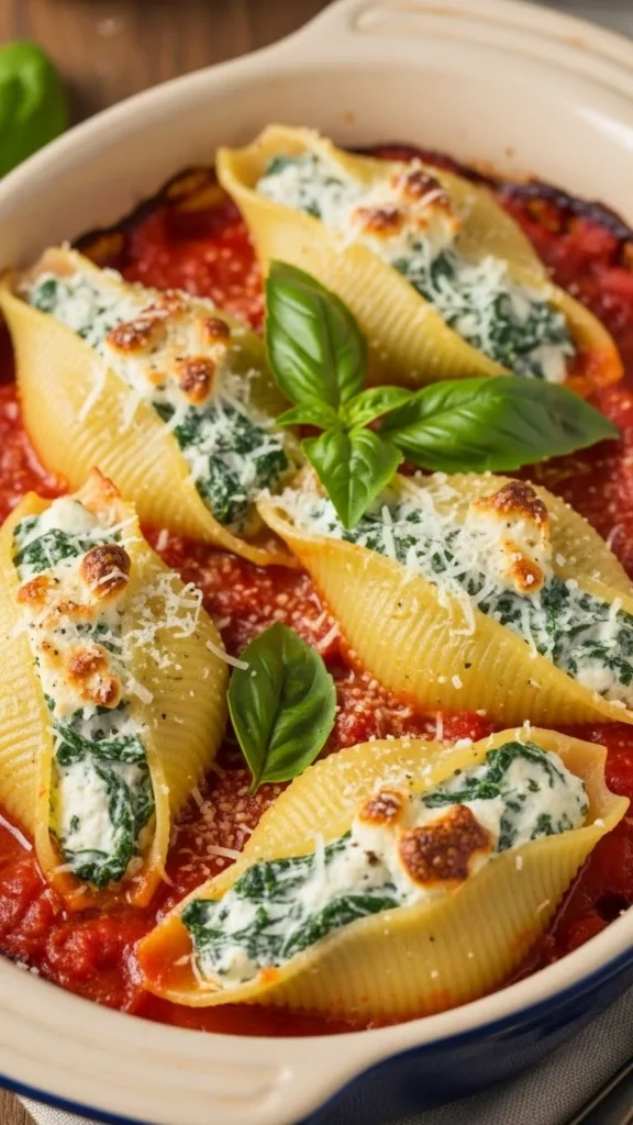 Spinach and Ricotta Stuffed Shells