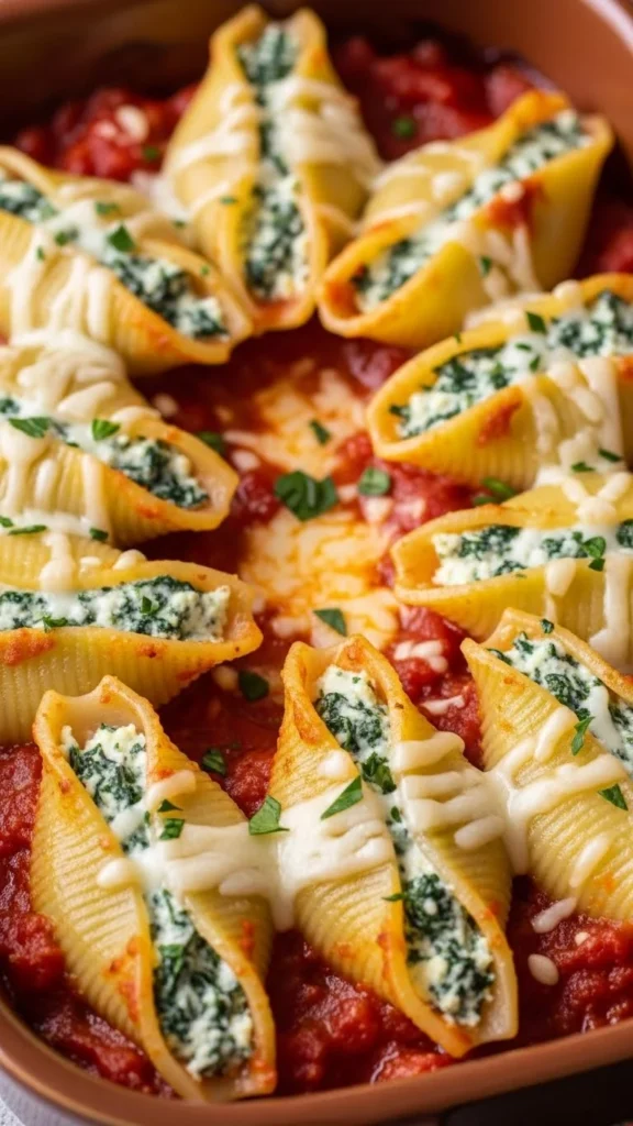 Spinach and Ricotta Stuffed Shells