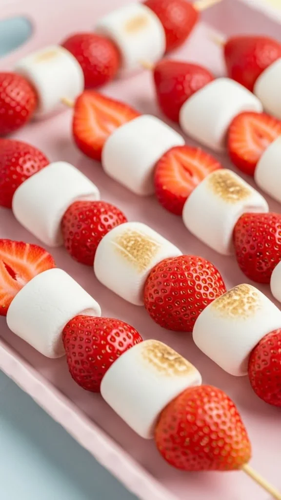 Strawberry Marshmallow Skewers