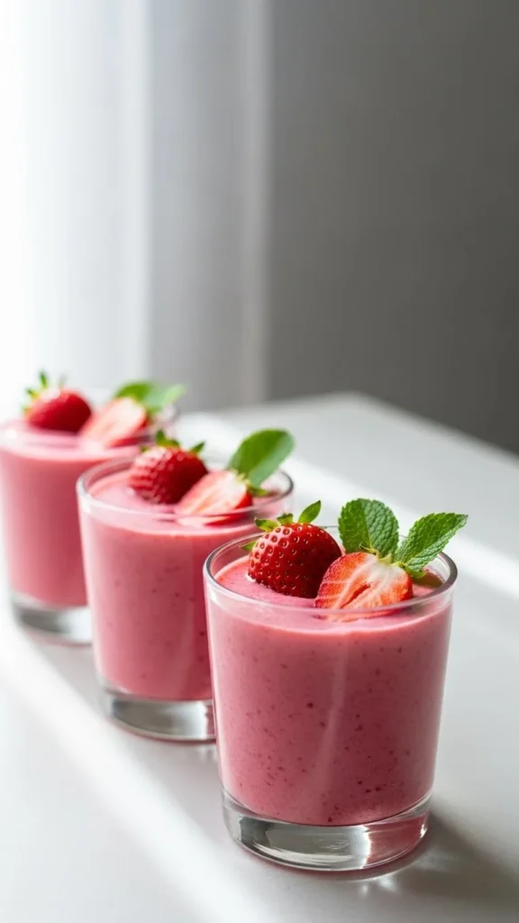 Strawberry Smoothie Cups