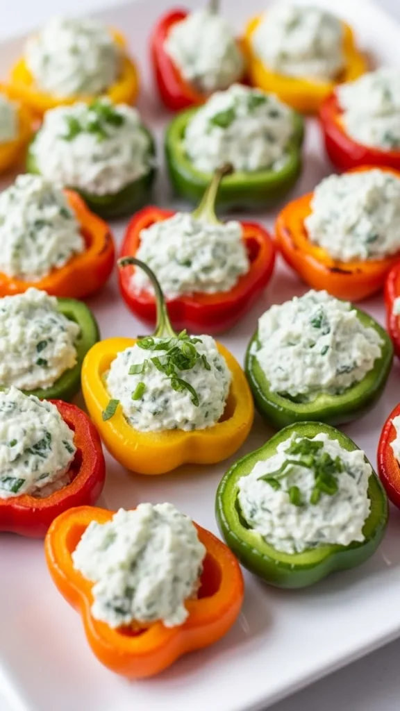 Stuffed Mini Peppers with Herb Cheese