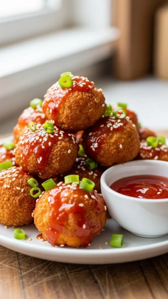 Sweet Chili Cauliflower Poppers