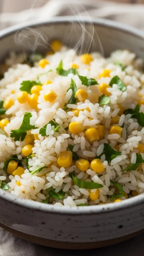Sweet Corn and Herb Rice Pilaf