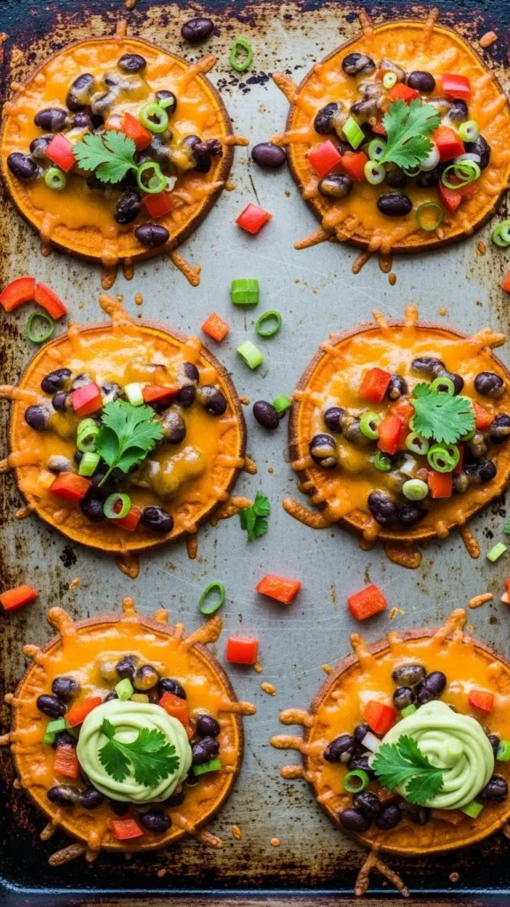 Sweet Potato & Black Bean Nacho Tray