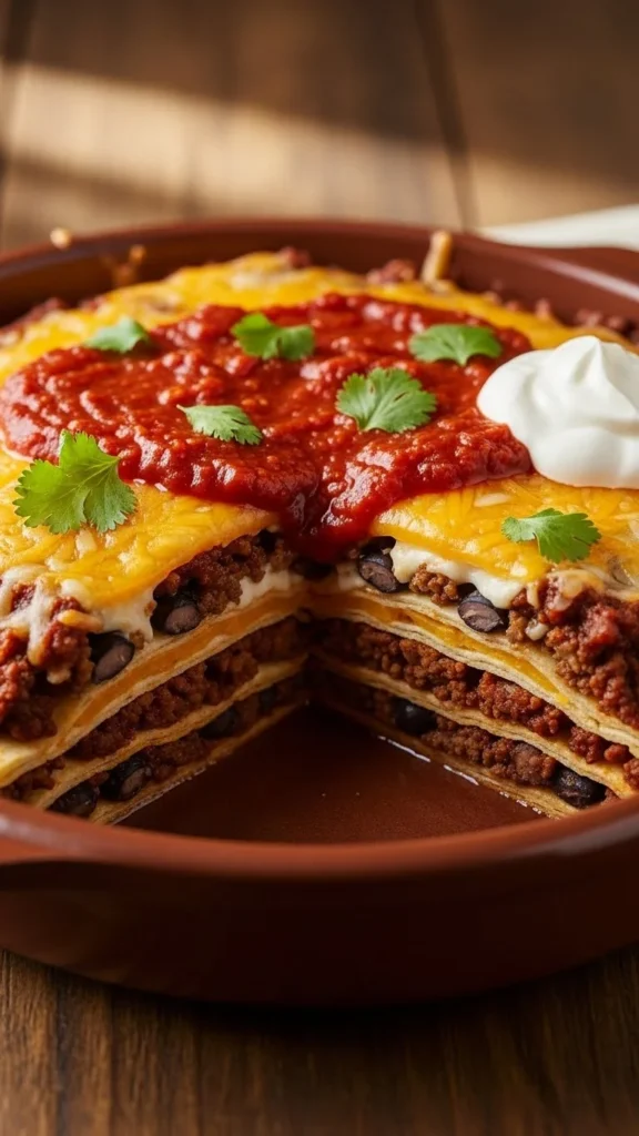 Tex-Mex Beef Enchilada Casserole