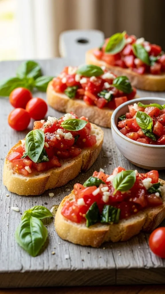 Tomato Basil Bruschetta Board