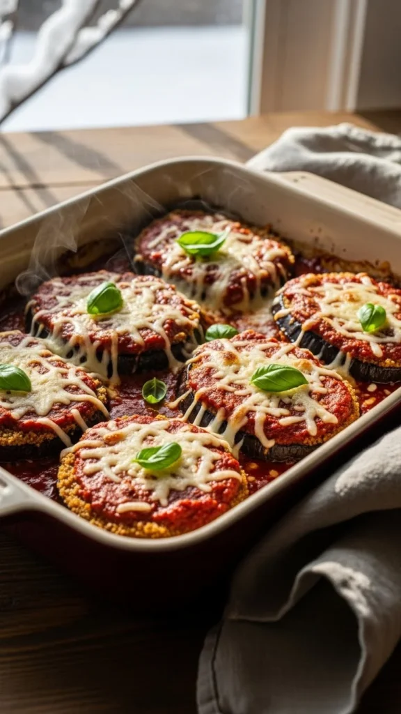 Vegan Eggplant Parmesan Bake