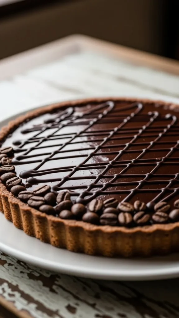 Vegan Espresso Chocolate Tart