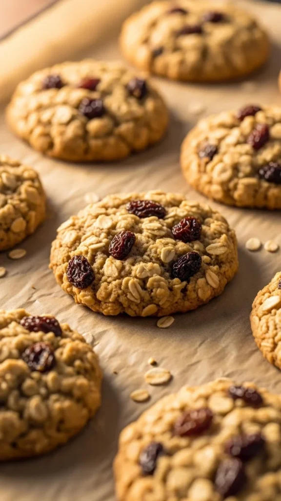 Vegan Oatmeal Raisin Cookies