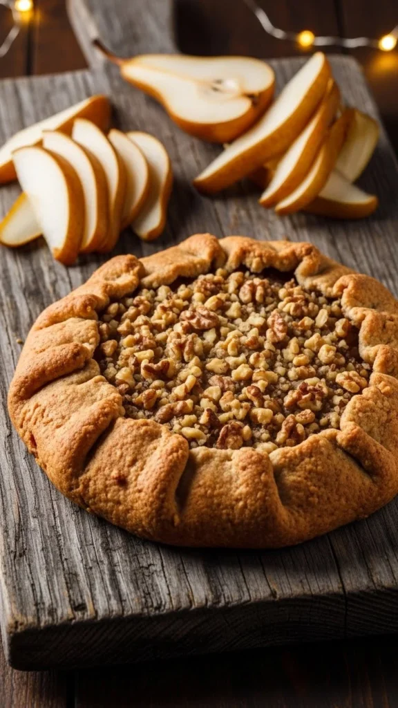 Walnut Crust + Maple Pear Pie
