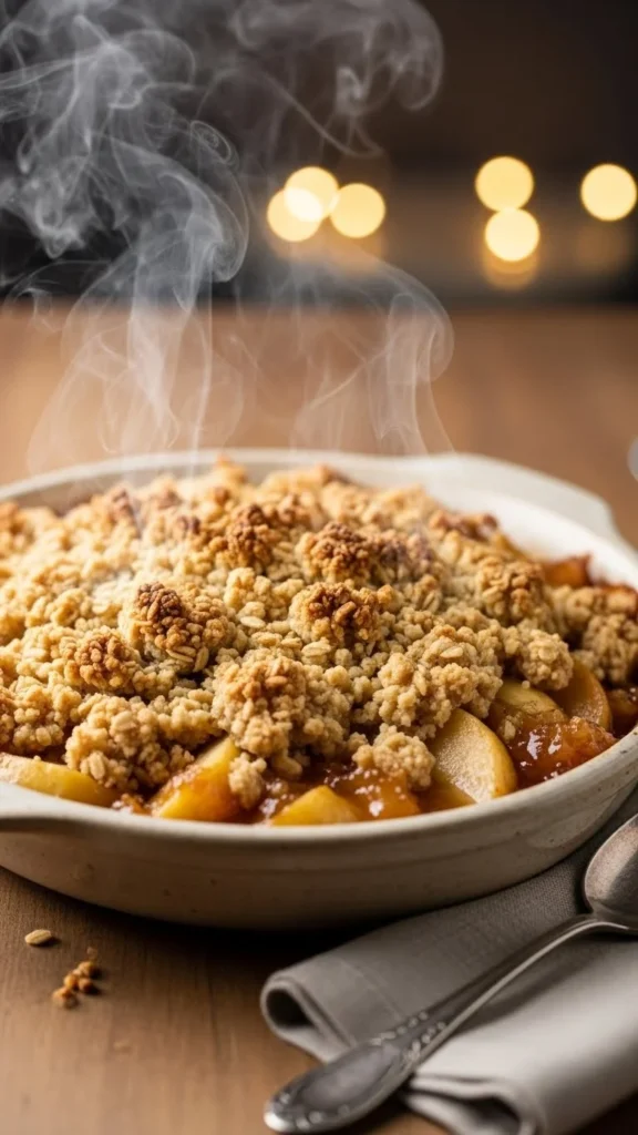 Warm Apple Cinnamon Crumble (GF)