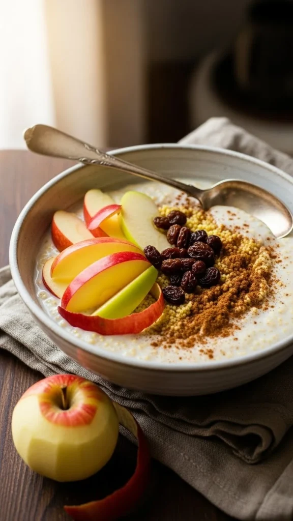 Warm Apple & Raisin Millet Bowl