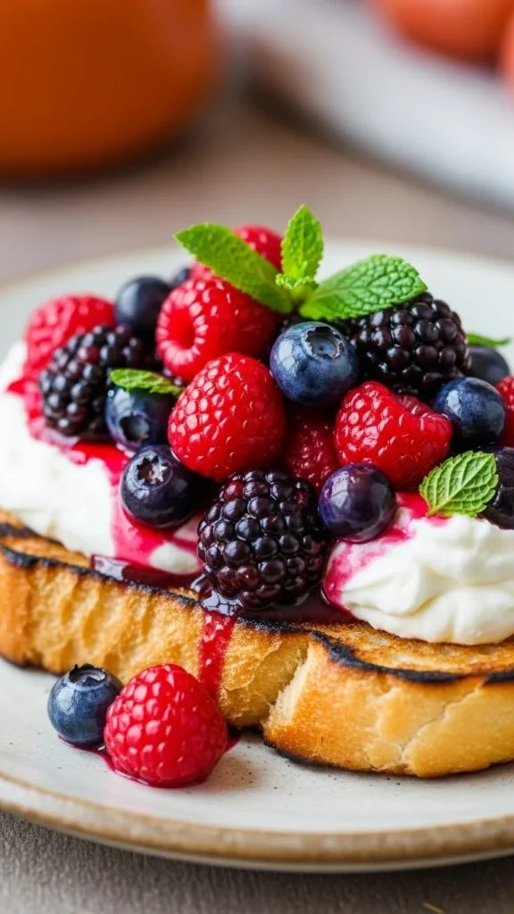 Warm Berry Compote Toast