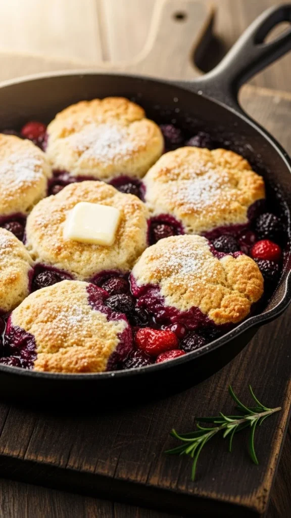 Warm Blueberry Cobbler