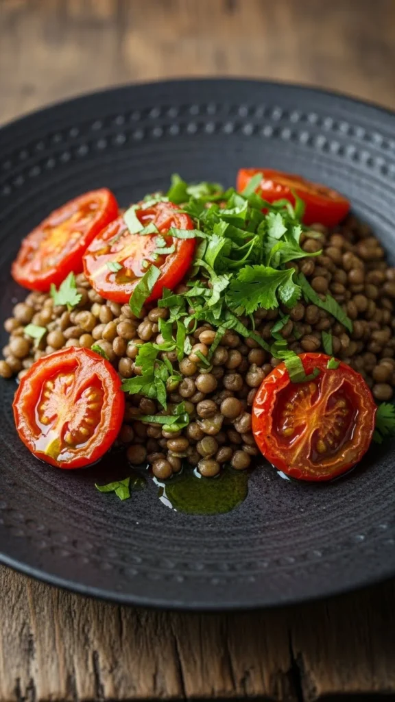 Warm Lentil Herb Salad