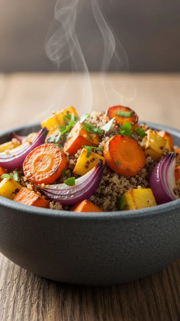 Warm Quinoa & Roasted Veggie Salad