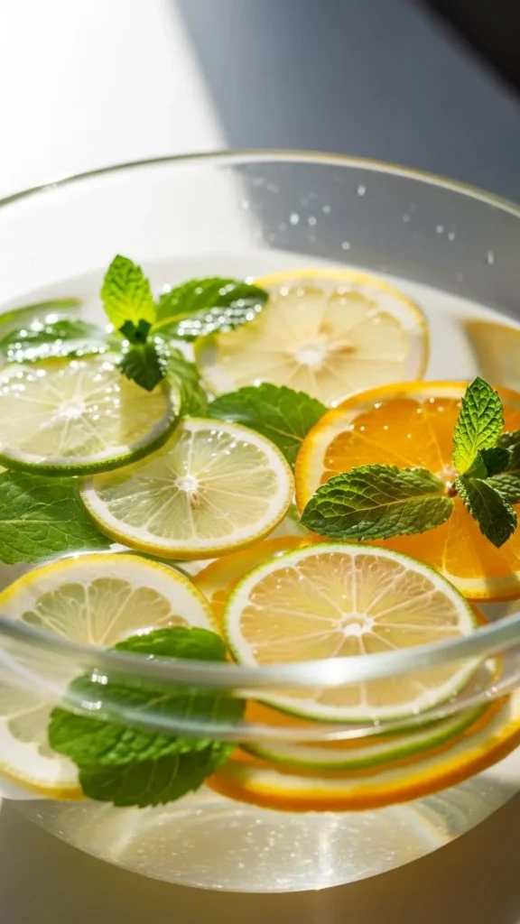 Winter Citrus Mint Punch