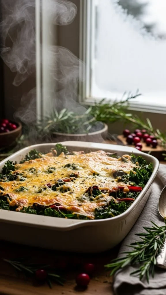 Winter Greens Egg Bake